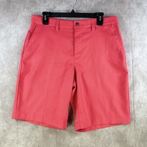 Callaway Golf Shorts Men 32 Coral Performance Bermuda Casual Preppy Polyester